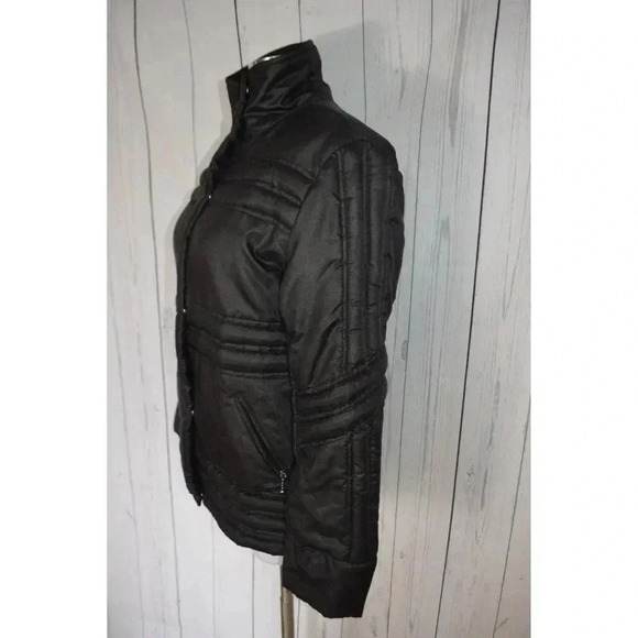 ATHLETA Black Quilted Zip Up Puffer Light Weight Jacket Size Small - Picture 4 of 7